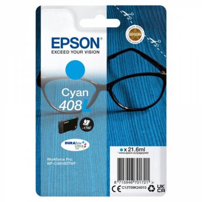 Cartus Cerneala Epson Cyan 408XL C13T09K24010