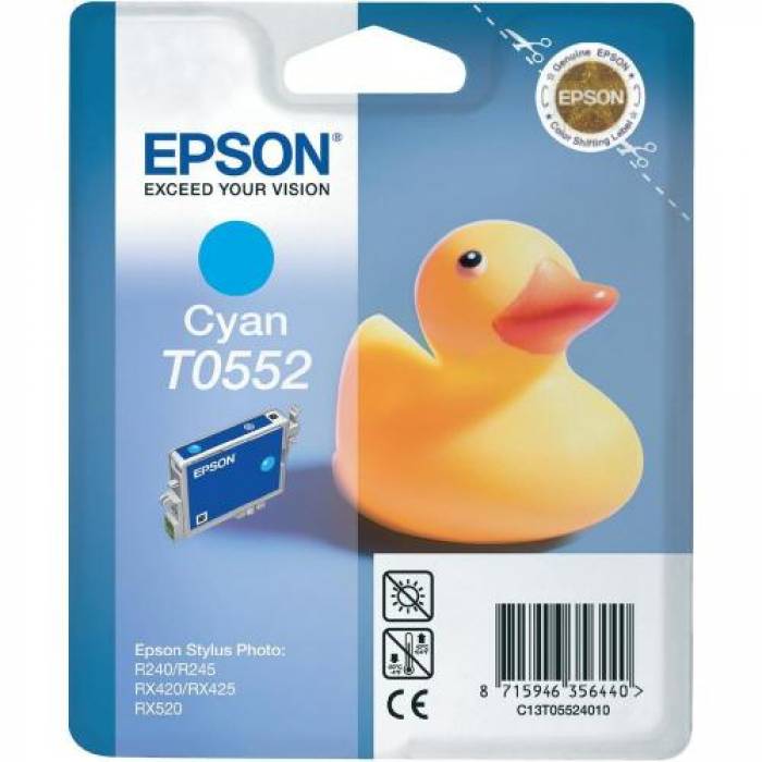 Cartus Cerneala Epson T0552 Cyan Ink - C13T05524010