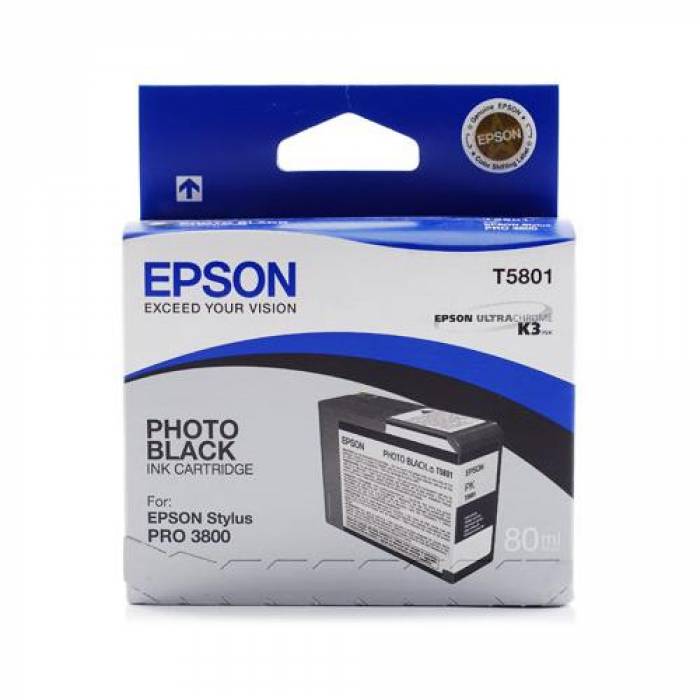 Cartus Cerneala Epson T5801 Photo Black C13T580100