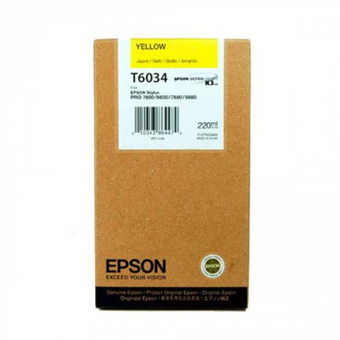 Cartus Cerneala Epson T6034 Yellow C13T603400