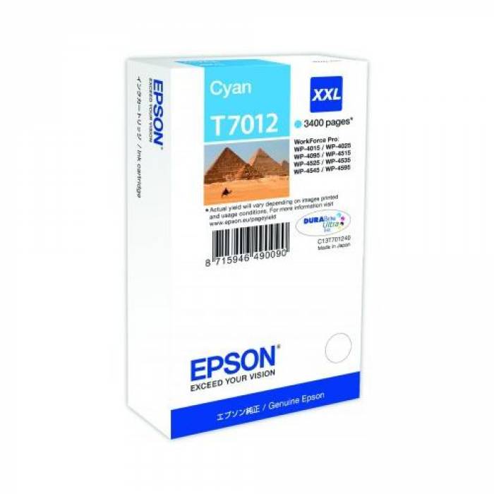 Cartus Cerneala Epson T7012 Cyan - C13T70124010