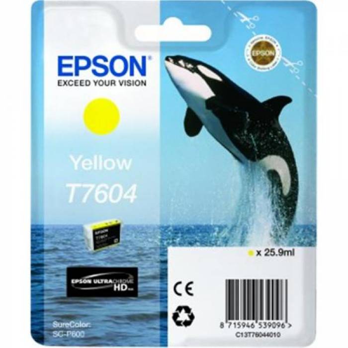 Cartus Cerneala Epson T7604 Yellow C13T76044010