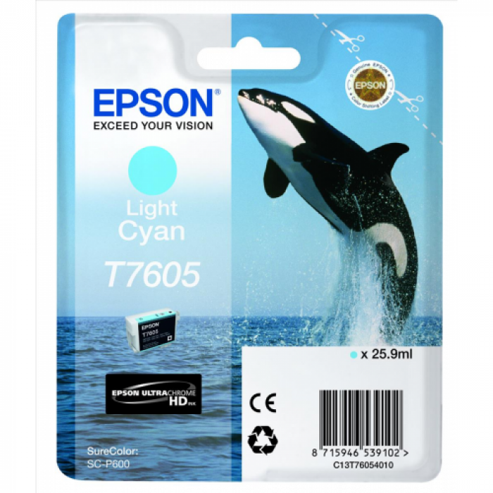 Cartus Cerneala Epson T7605 Light Cyan C13T76054010 Cartus Cerneala Epson T7605 Light Cyan C13T76054010