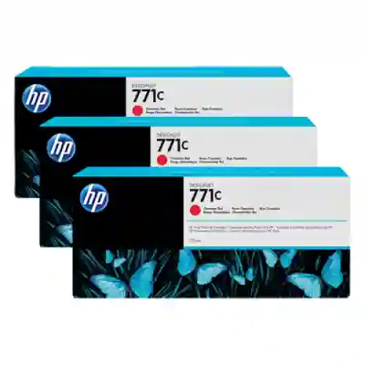 Cartus Cerneala HP 771C CHROM RED 3 bucati - B6Y32A