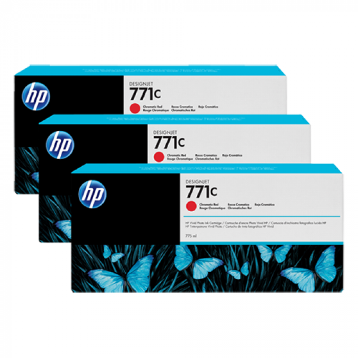 Cartus Cerneala HP 771C CHROM RED 3 bucati - B6Y32A