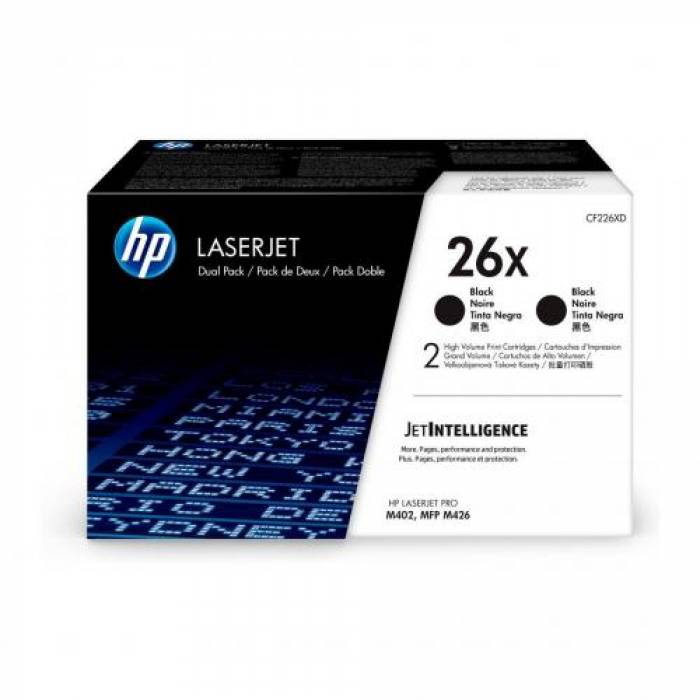 Cartus Toner HP 26X Dual Pack Black