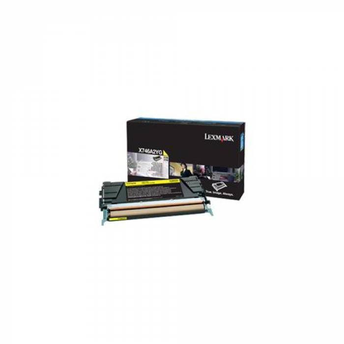 Cartus Toner Lexmark X746A2YG Yellow