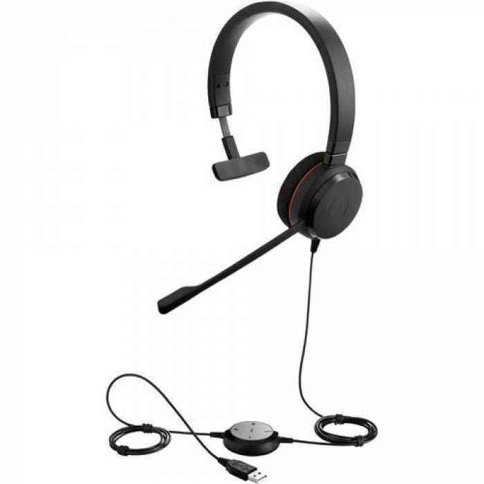 Casca cu microfon Jabra Evolve 20 UC Mono, USB-A, Black