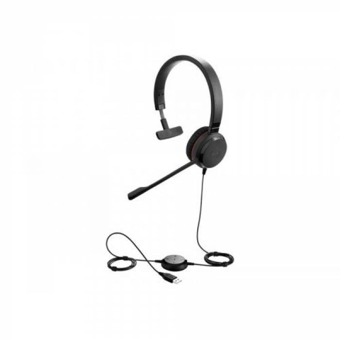 Casca cu microfon Jabra Evolve 20SE Mono Microsoft, USB-C/3.5mm jack, Black