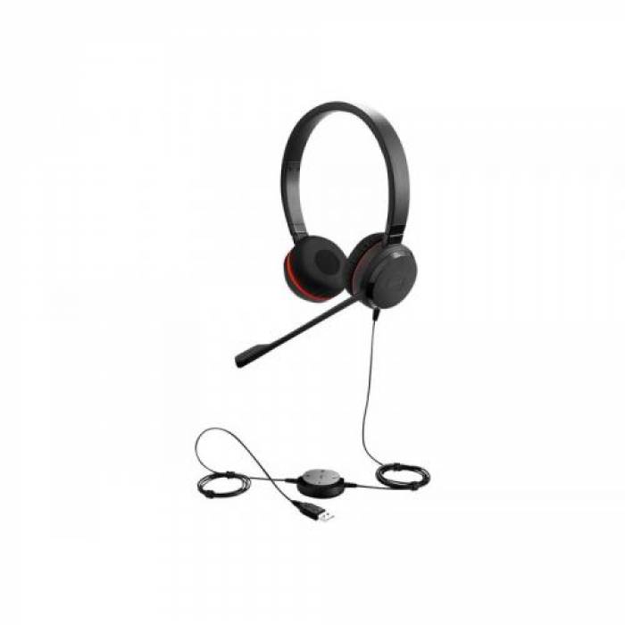 Casca cu microfon Jabra Evolve 20SE Stereo Microsoft, USB-C/3.5mm jack, Black