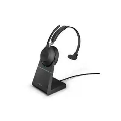 Casca cu microfon Jabra Evolve2 65, Link380c UC Mono Stand, Bluetooth, Black
