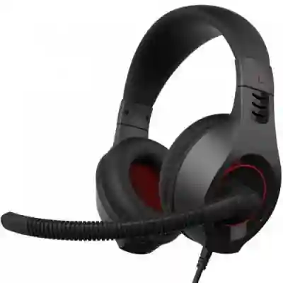 Casti cu micrfon Senicc A2, Black-Red