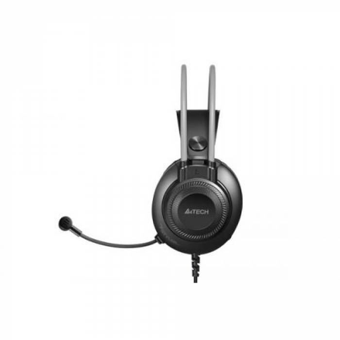 Casti cu microfon A4Tech Fstyler FH200i-GR, USB-A, Black-Grey