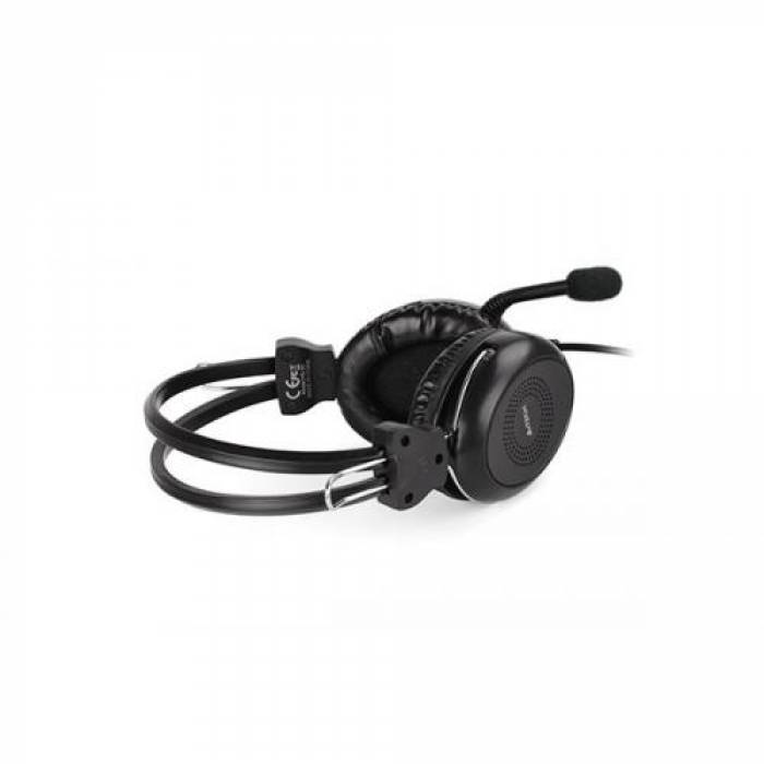 Casti cu microfon A4Tech HU-30, USB-A, Black