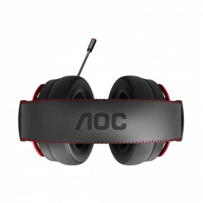 Casti cu microfon AOC GH300, USB-A, Black-Red