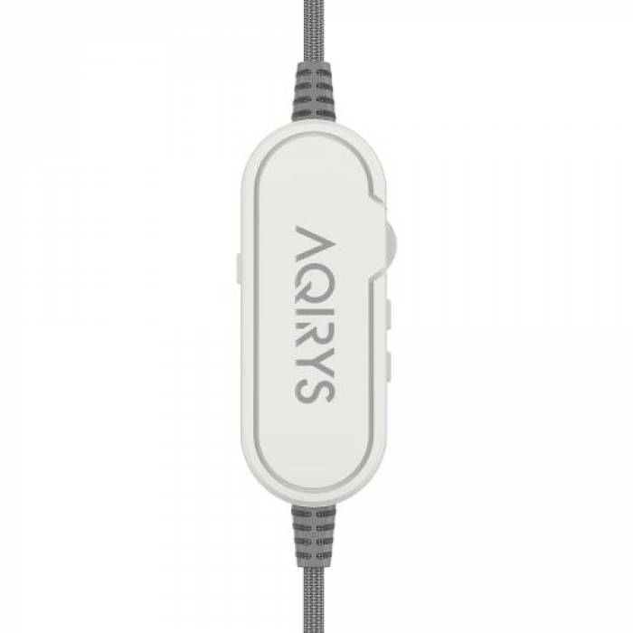 Casti cu microfon AQIRYS Altair, USB-A, White