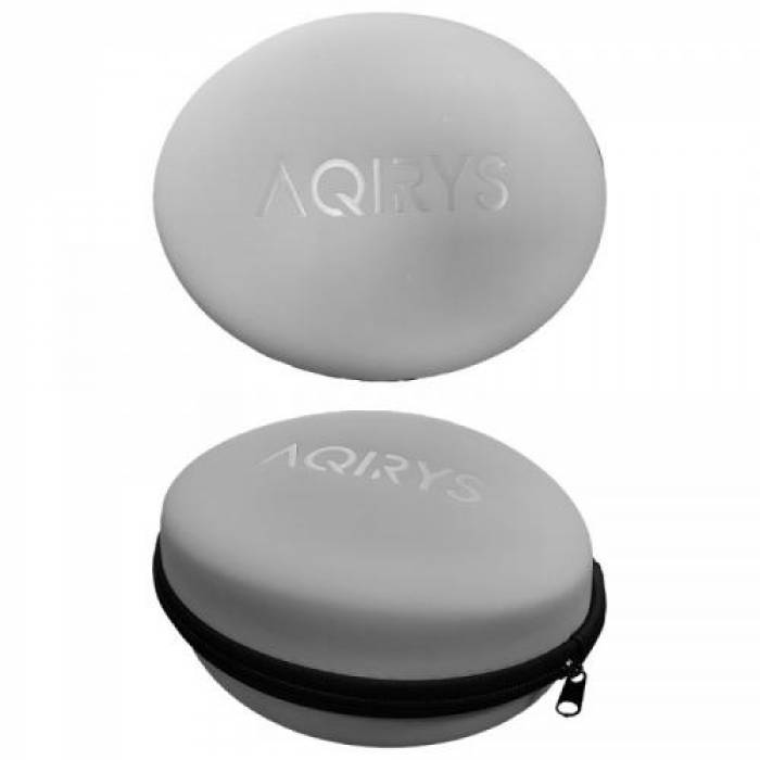 Casti cu microfon AQIRYS Lyra, USB Wireless/Bluetooth/3.5mm jack, White