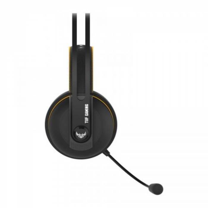 Casti cu microfon ASUS Gaming H7, USB Wireless, Black-Yellow