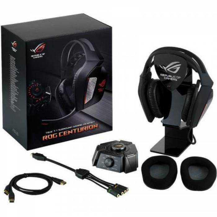 Casti cu microfon ASUS ROG Centurion True 7.1, USB-A, Black