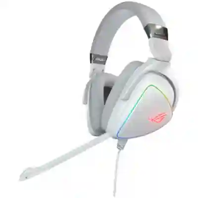 Casti cu microfon ASUS ROG Delta RGB, USB-A/USB-C, White