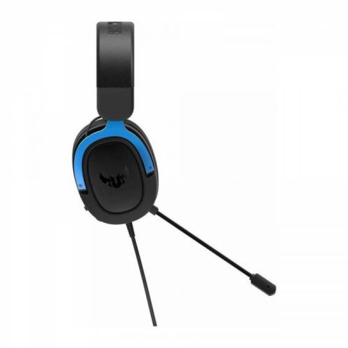 Casti cu microfon ASUS TUF Gaming H3, 3.5mm jack, Black-Blue