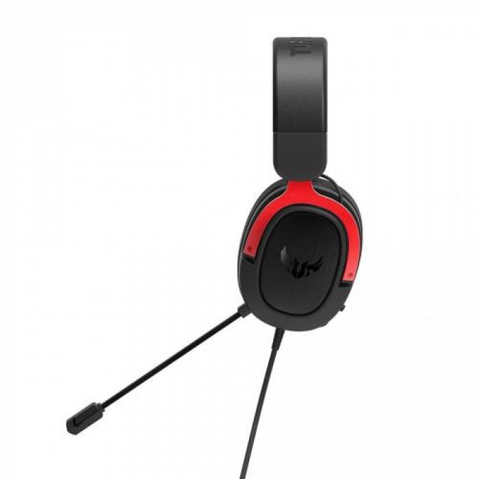 Casti cu microfon ASUS TUF Gaming H3, 3.5mm jack, Black-Red