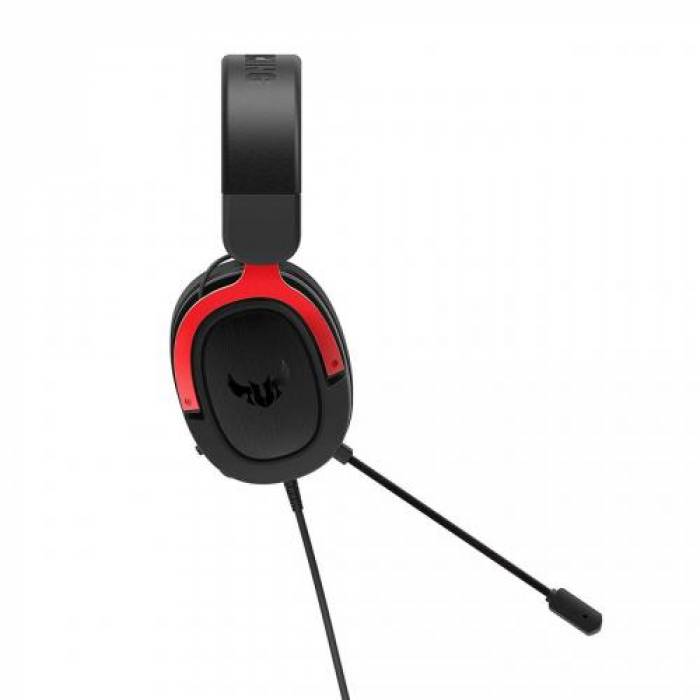 Casti cu microfon ASUS TUF Gaming H3, 3.5mm jack, Black-Red