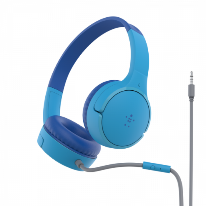 Casti cu microfon Belkin SoundForm Mini, 3.5mm jack, Blue