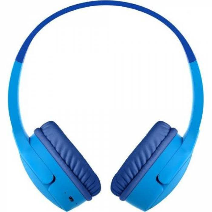 Casti cu microfon Belkin Sounfrom Mini, Bluetooth/3.5mm jack, Blue