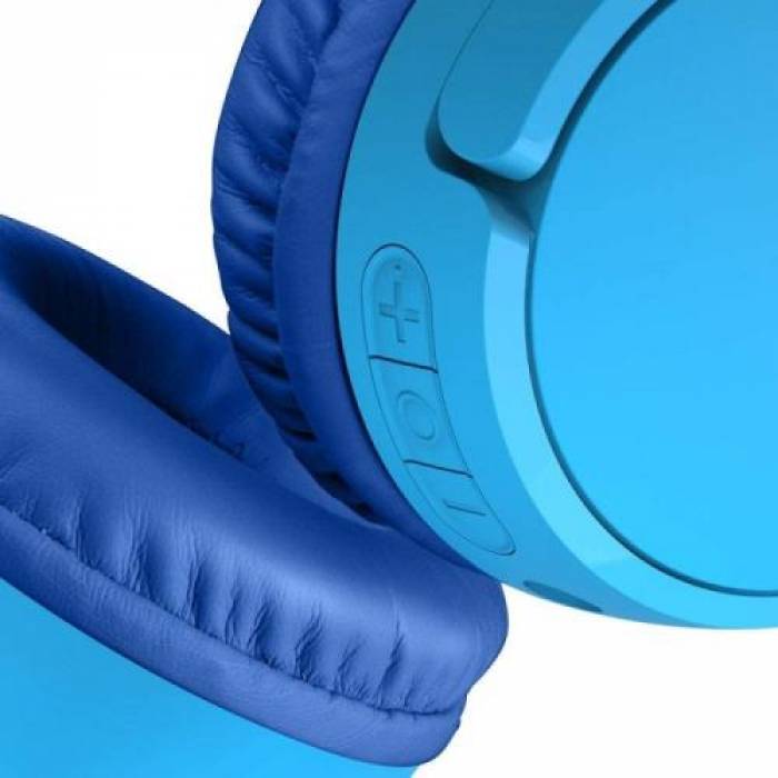 Casti cu microfon Belkin Sounfrom Mini, Bluetooth/3.5mm jack, Blue