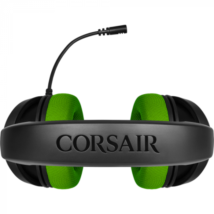 Casti cu microfon Corsair HS35, 3.5mm jack, Green