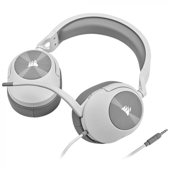 Casti cu microfon Corsair HS55 Stereo, 3.5mm jack, White