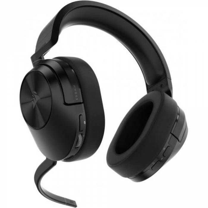 Casti cu microfon Corsair HS55, USB Wireless/Bluetooth, Carbon