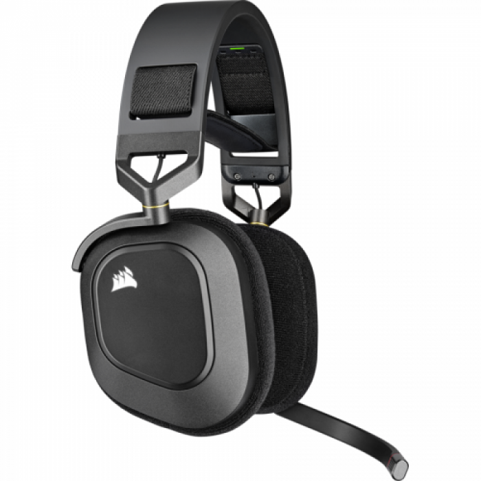 Casti cu microfon Corsair HS80 RGB WIRELESS, Carbon