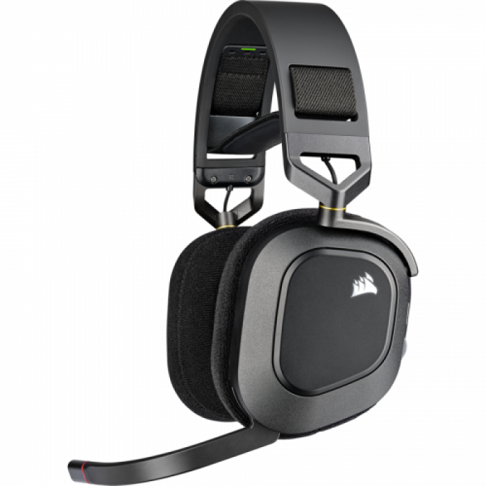 Casti cu microfon Corsair HS80 RGB WIRELESS, Carbon