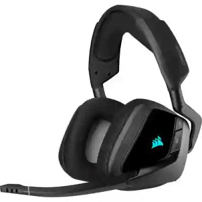 Casti cu microfon Corsair Void Elite RGB 7.1, USB Wireless, Black