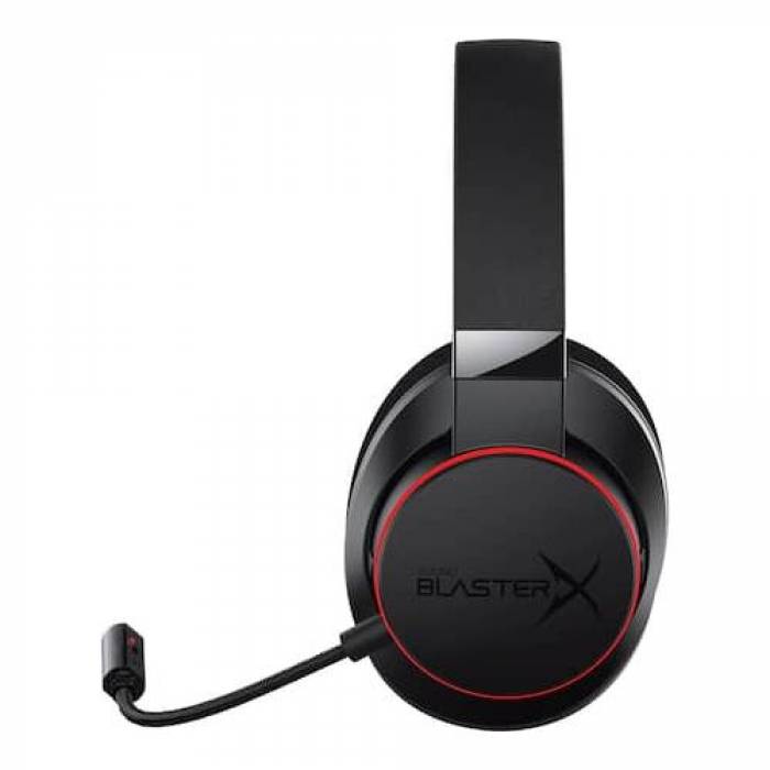 Casti cu microfon Creative Sound BlasterX H6, USB-A/3.5mm jack, Black-Red