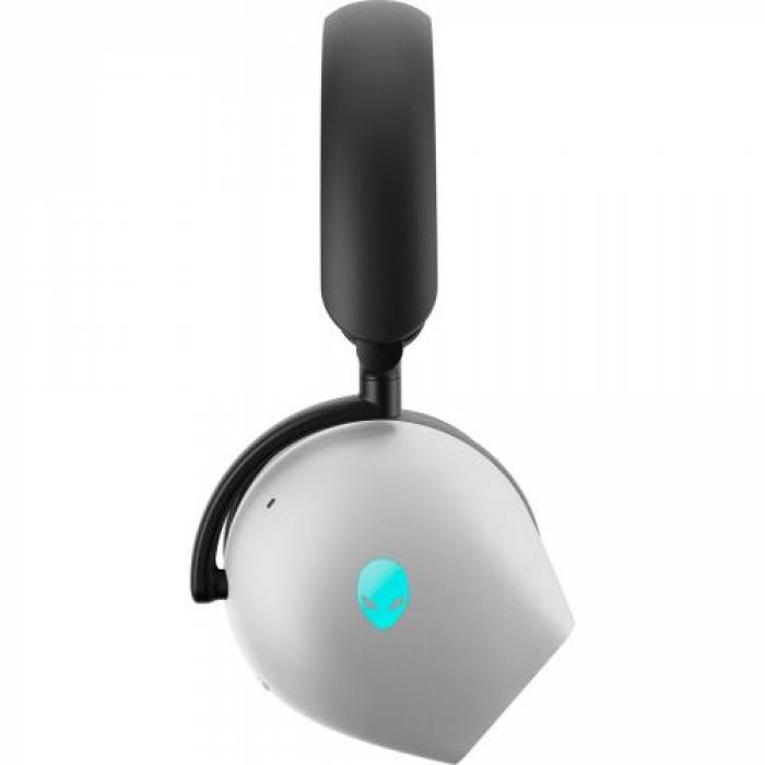 Casti cu microfon Dell Alienware AW920H Tri-Mode, USB Wireless/Bluetooth/3.5mm jack, Lunar Light