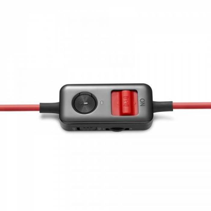 Casti cu microfon Edifier V4, 3.5mm jack, Black-Red