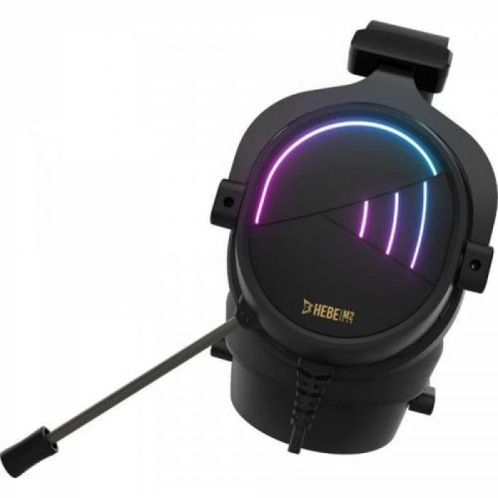 Casti cu microfon Gamdias Hebe M2 RGB LED, USB-A, Black