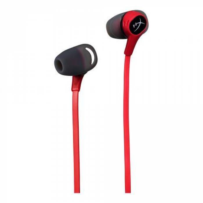 Casti cu microfon HP HyperX Cloud Earbuds, 3.5mm jack, Black-Red