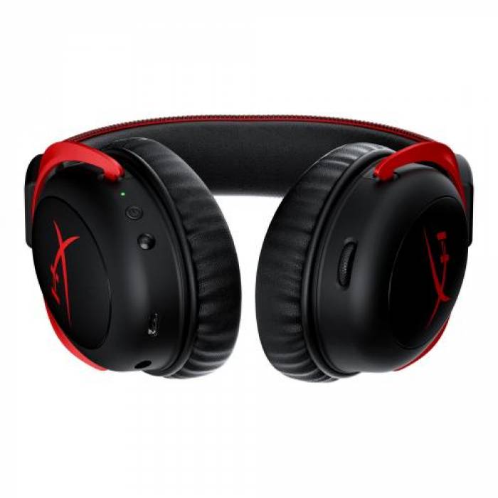 Casti cu microfon HP HyperX Cloud II, USB Wireless, Black-Red