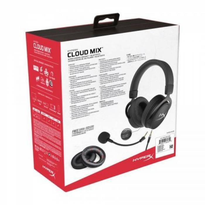 Casti cu microfon HP HyperX Cloud MIX, Bluetooth/3.5mm jack, Black-Gunmetal