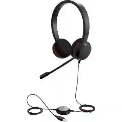 Casti cu microfon Jabra EVOLVE 20 MS Stereo, USB-A, Black