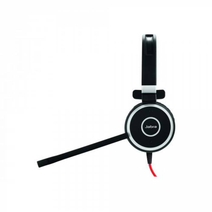 Casti cu microfon Jabra Evolve 40 UC Duo, USB-C/3.5mm jack, Black-Red