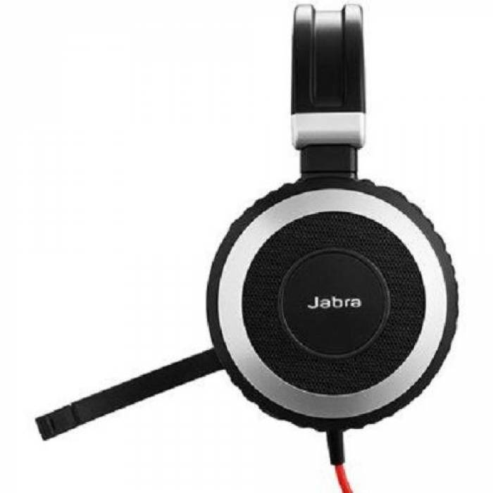 Casti cu microfon Jabra Evolve 80 UC Stereo, USB-A/USB-C/3.5mm jack, Black