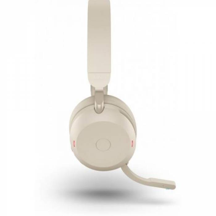 Casti cu microfon Jabra Evolve2 75 Microsoft Teams, Bluetooth, Beige