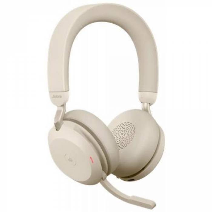 Casti cu microfon Jabra Evolve2 75 Microsoft Teams, Bluetooth, Beige