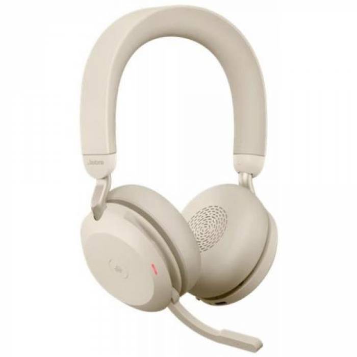 Casti cu microfon Jabra Evolve2 75 UC, Bluetooth, Beige