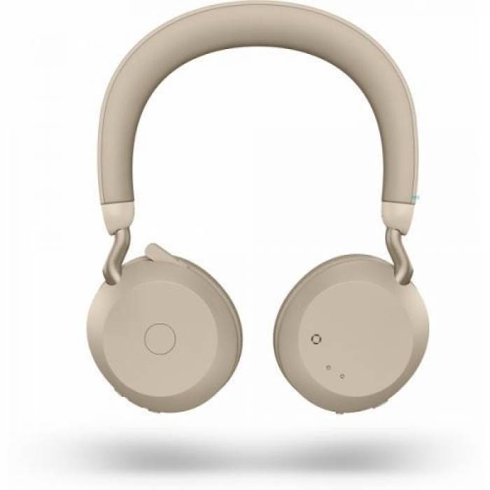 Casti cu microfon Jabra Evolve2 75 UC, Bluetooth, Beige